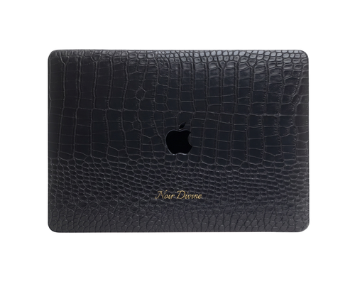 Pitch MacBook Case – Vegan Leather Cover | Noir Divine